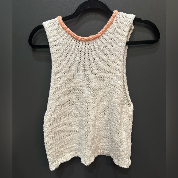 Free People | Knitted Vest Coral Cream | Medium | NWT - Picture 4 of 6